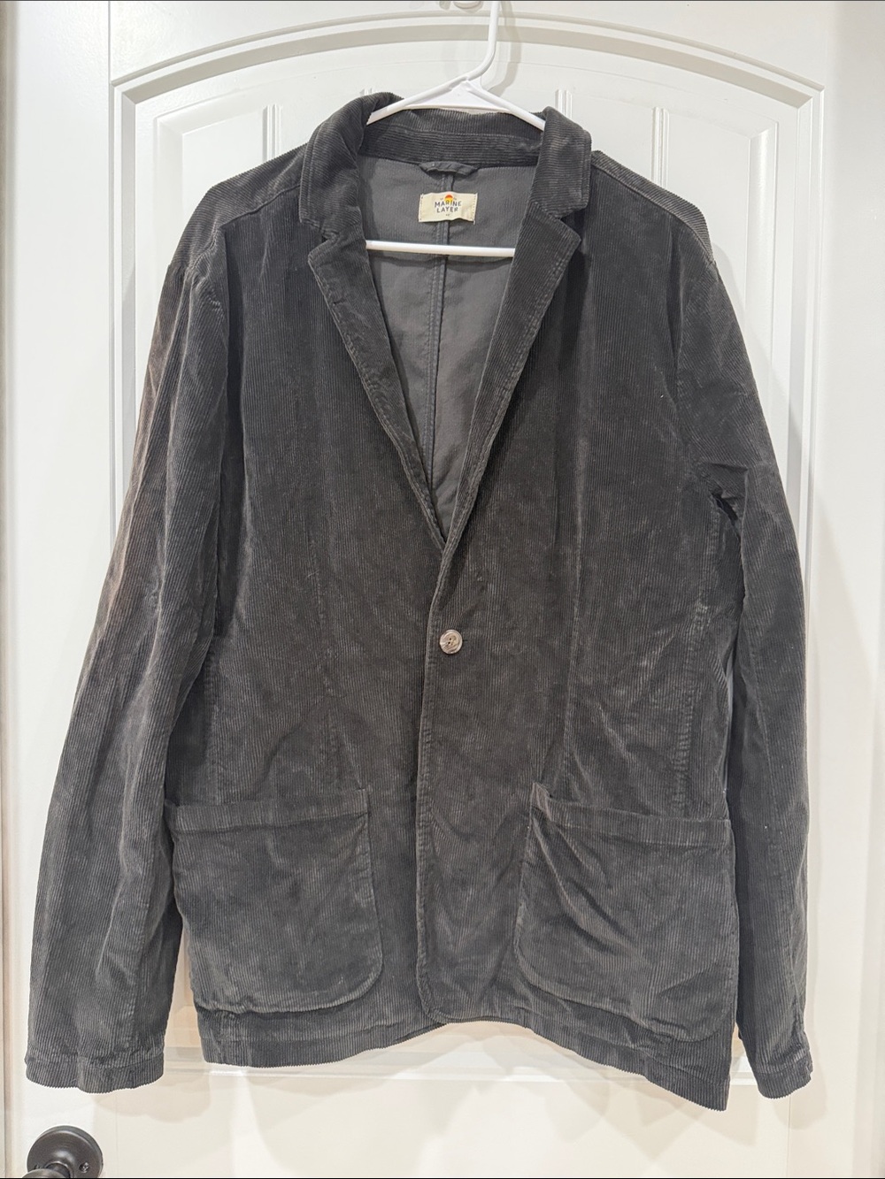 EUC Marine Layer Dark Gray Corduroy Sport Coat - Single-Button